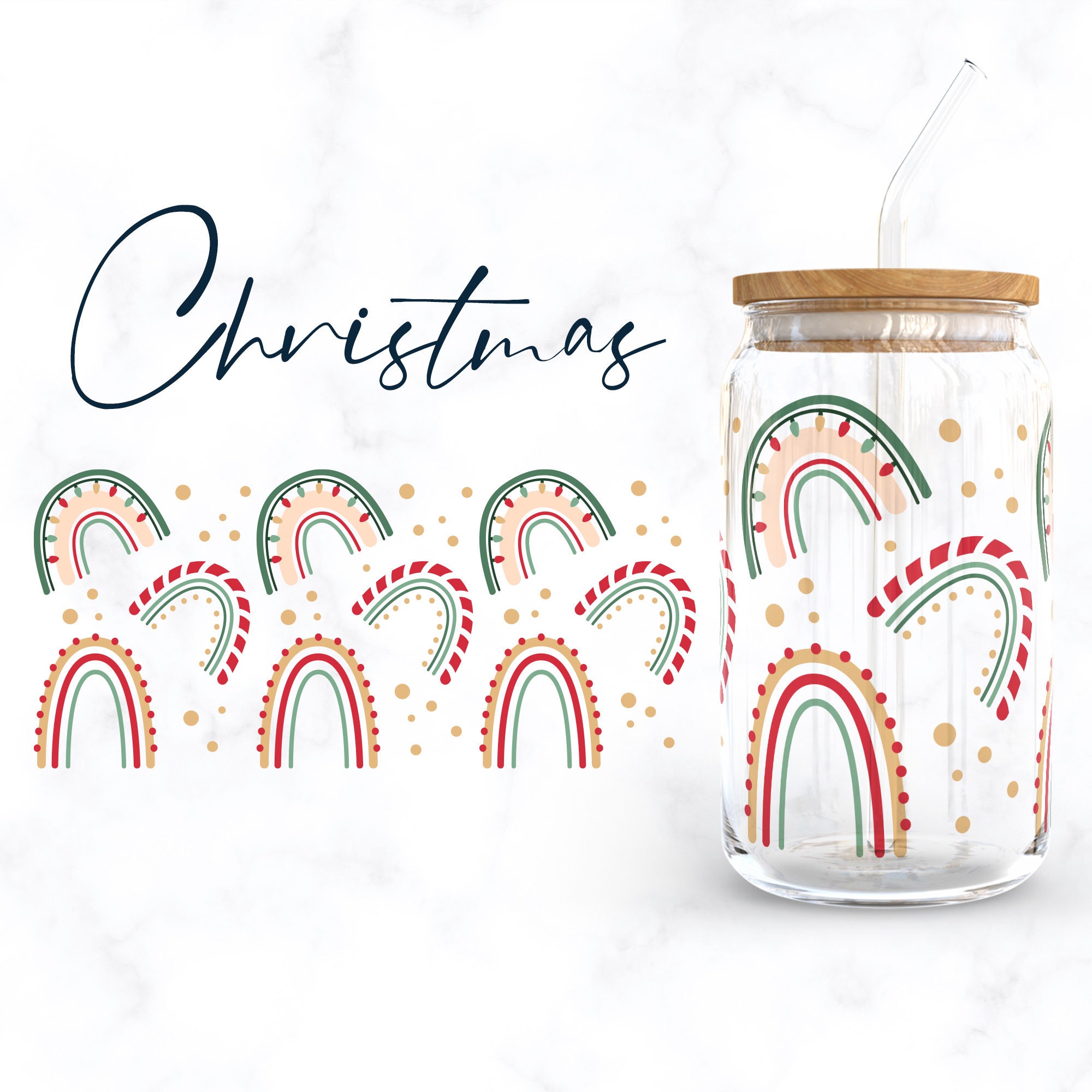 Christmas Libbey Glass SVG Bundle, Red Truck 16oz Beer Can Wrap Svg Png ...