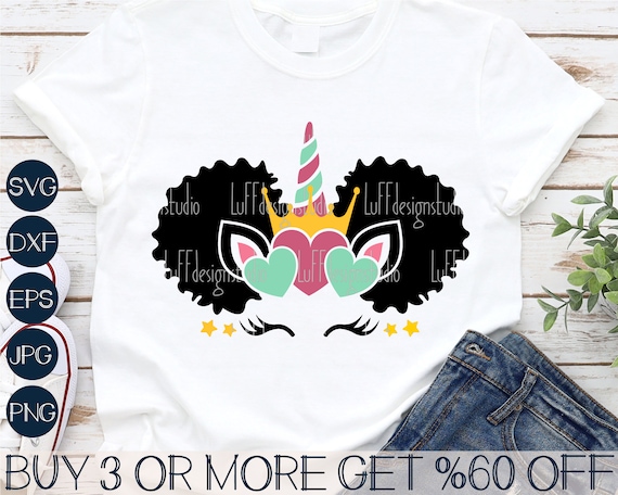 Afro Unicorn Face T-Shirt Rose Black Girl Magic Birthday Afro Unicorn Face T-Shirt Rose Black Girl Magic Birthday