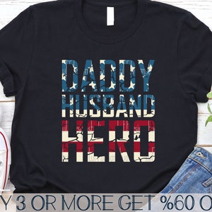 Patriotischer Dad SVG, Vatertag SVG, Daddy Ehemann Held SVG, Amerikanische Flagge SVG, Daddy Png, geschnittene Datei für Cricut, Sublimation Designs Downloads