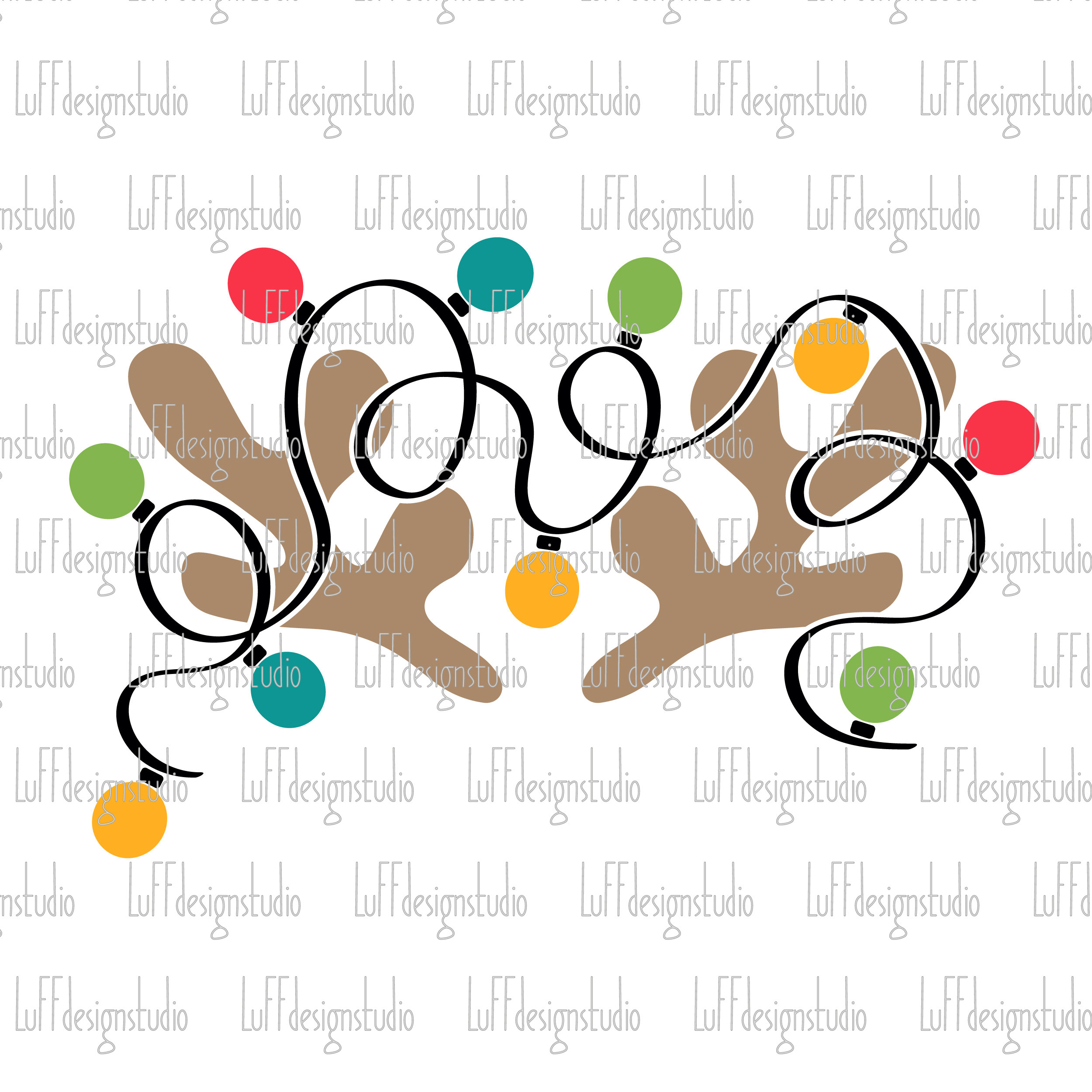 Reindeer Antlers SVG Christmas Lights SVG Christmas SVG Etsy