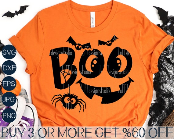 Kids Halloween SVG Boo SVG Pumpkin Face SVG Funny Halloween - Etsy
