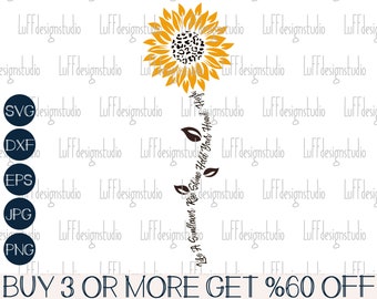 Girasole SVG, Clipart di girasole, Citazione SVG, Estate SVG, Girasole Png, Dxf, File Svg per Cricut, Silhouette, Download di disegni per sublimazione