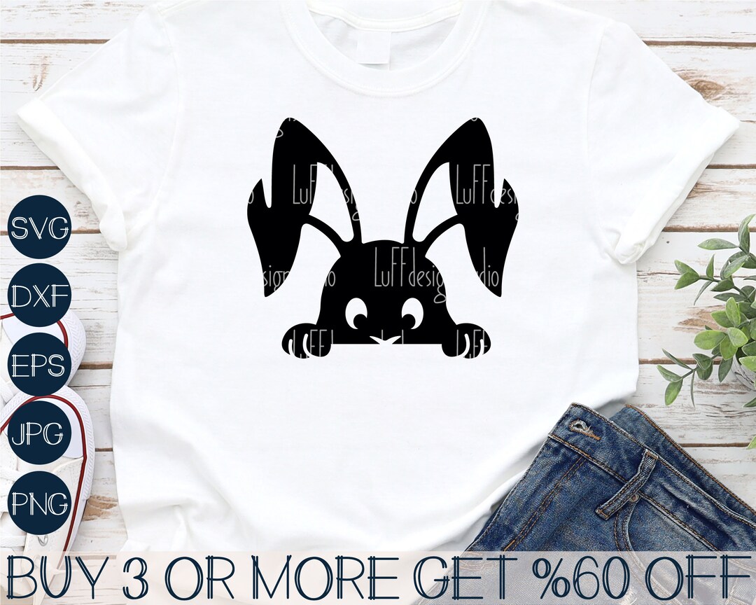 Peek A Boo Bunny SVG, Kids Easter SVG, Funny Easter Shirt SVG, Spring ...