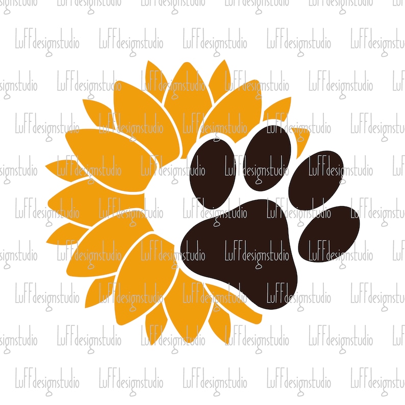 Free Free 221 Sunflower With Paw Print Svg Free SVG PNG EPS DXF File