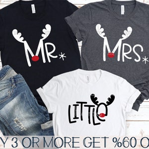 Familie Weihnachten SVG, Mr und Mrs SVG, Weihnachtsfamilie Shirt SVG, Rentier SVG, Png, SVG-Dateien für Cricut, Sublimation Designs Downloads
