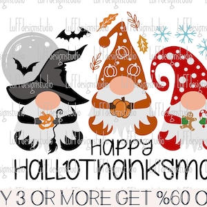 Feliz Día de Gracias SVG, Navidad SVG, Gnomo SVG, Halloween SVG, Acción de Gracias SVG, PNG, Archivo SVG para Cricut, Descargas de diseños de sublimación