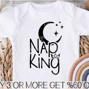 Funny Baby SVG, NAP King SVG, Baby Boy SVG, pasgeboren Svg, sarcastische Baby Quotes Svg, Png, Svg-bestand voor Cricut, sublimatie ontwerpen downloads