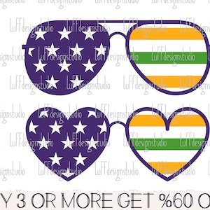 Mardi Gras SVG, SVG lunettes de soleil, La Nouvelle-Orléans SVG, Svg Louisiane, Svg drôle de chemise Mardi Gras, fichiers pour Cricut, téléchargements de dessins par sublimation