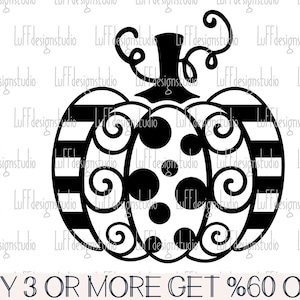 Citrouille SVG, SVG citrouille tourbillonnante, automne SVG, Halloween Svg, Thanksgiving, motif, Png, fichiers pour Cricut, téléchargements de conception par sublimation