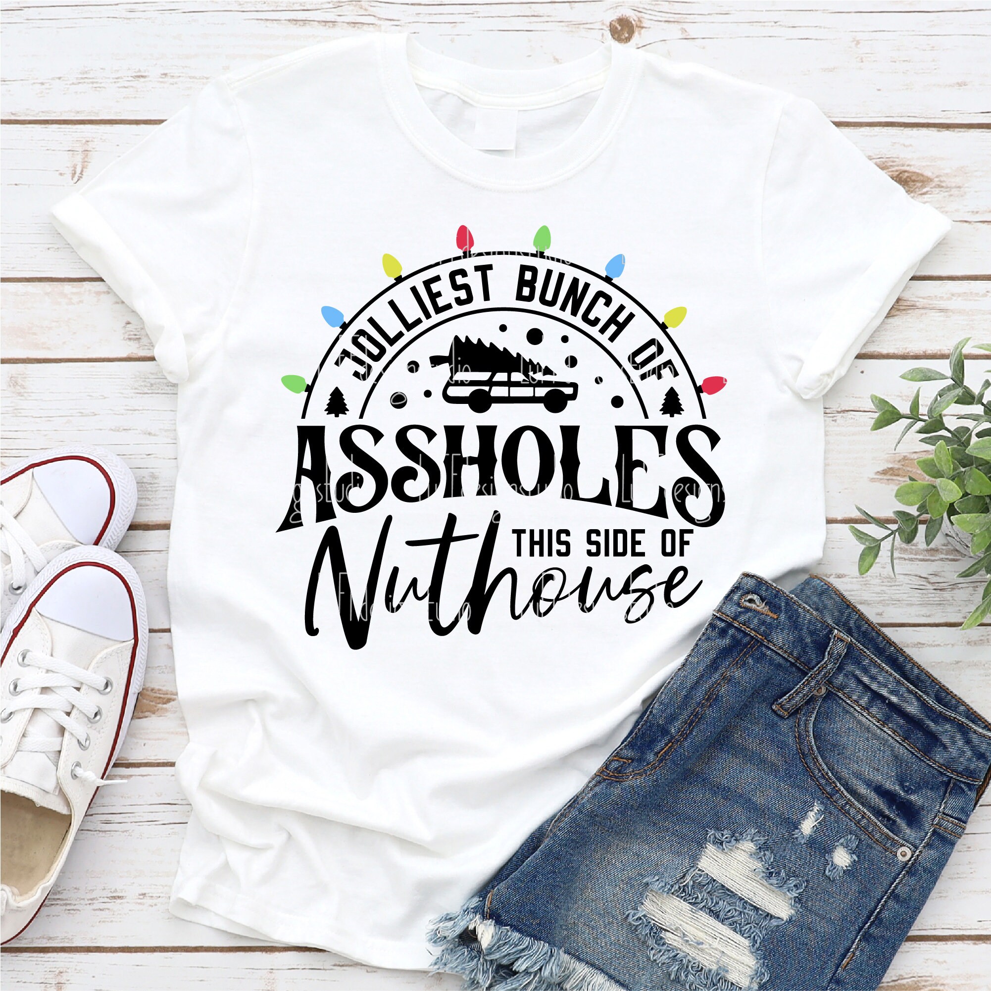 Jolliest Bunch of Assholes SVG, Funny Adult Christmas Shirt SVG ...