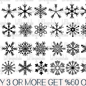 Snowflake SVG, Christmas SVG, Snowflakes Bundle SVG, Snow Flake Png, Winter, Snow, Clipart, Files For Cricut, Sublimation Designs Downloads