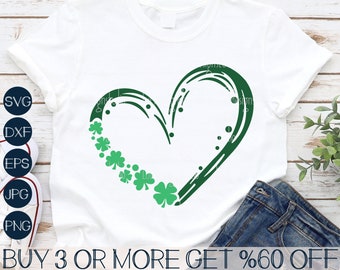 St Patricks Day SVG, Lucky SVG, Shamrock Heart SVG, Girls St Patricks Svg, Clover Heart, Png, File for Cricut, Sublimation Designs Downloads