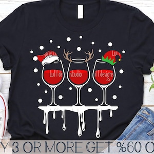 Christmas Wine SVG, Santa Squad SVG, Wine Glass SVG, Wine Lover Svg, Christmas Crew Shirt Png, Cricut, Sublimation Designs Downloads