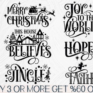 Signe de Noël de la ferme SVG, SVG de Noël vintage, SVG de Noël rustique, ornement Svg, fichiers Svg pour Cricut, téléchargements de motifs par sublimation