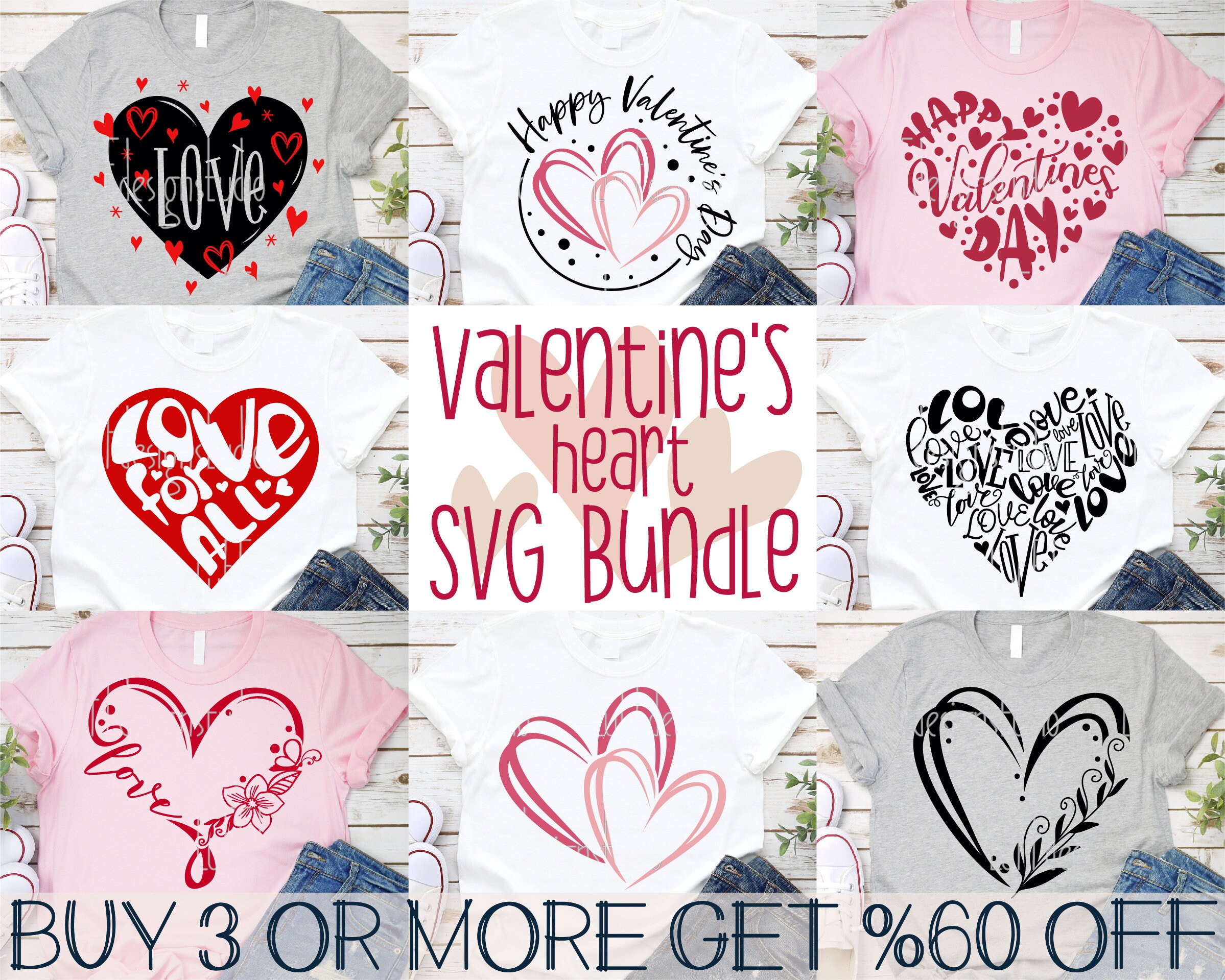 Heart SVG Bundle, Valentine SVG, Love SVG, Valentine Shirt Svg ...