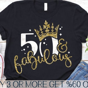 50. Geburtstag SVG, 50 und fabelhaft SVG, Birthday Queen SVG, es ist mein Geburtstag SVG, Krone Png, Dateien für Cricut, Sublimation Designs Downloads