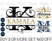 Split Monogram SVG, Split Alphabet SVG, Monogram Frame Letter Font, Last Name Svg, Family Monogram Svg, Glowforge Svg, Svg Files For Cricut
