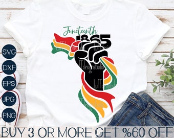 Juneteenth Svg, Fist SVG, Black History SVG, 1865 Svg, Melanin Svg, Popular Svg, Png, Svg Files For Cricut, Sublimation Designs Downloads