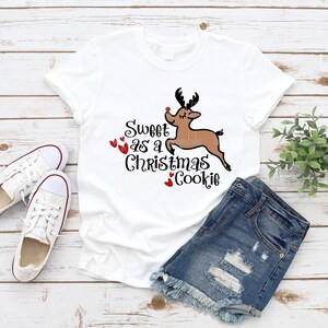 Ren SVG, Barn Jul SVG, Söt Som En Julkaka SVG, Rolig T-shirt Svg, Png, Svg-filer för Cricut, Sublimeringsdesign Nedladdningar bild 3