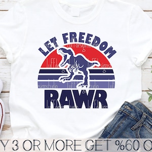 Patriottische jongen SVG PNG, dinosaurus SVG, Kids 4th of July Svg, jongens Fourth of July Png, Svg-bestanden voor Cricut, sublimatie ontwerpen downloads