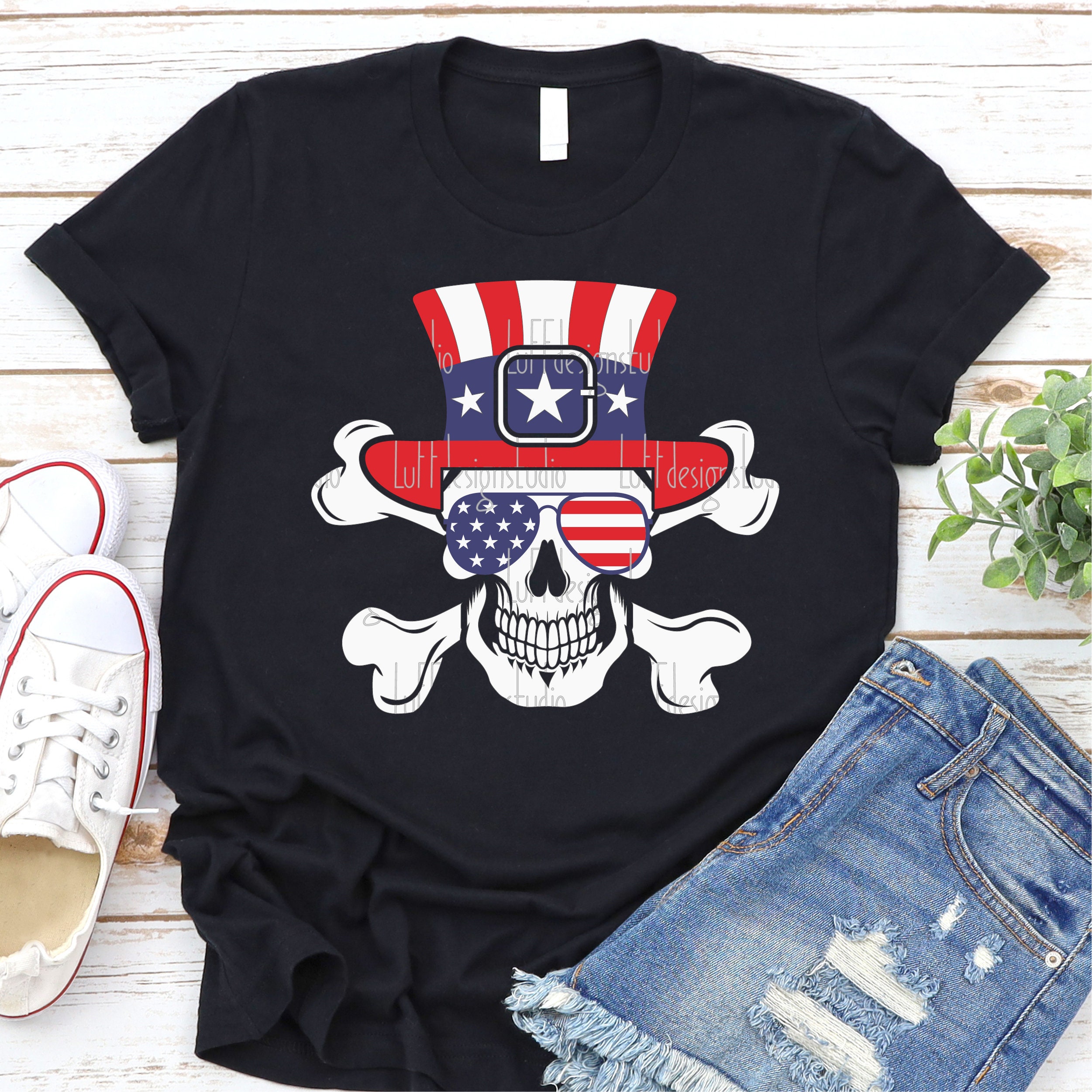 Funny 4th of July SVG American Flag Skull SVG Skeleton SVG - Etsy