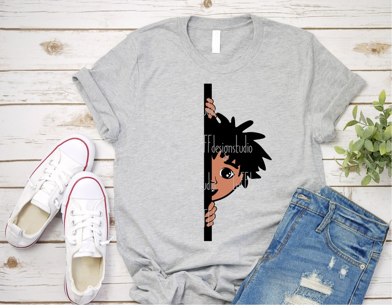 Download Peek A Boo Boy SVG Peeking Afro Boy SVG Black Kid SVG | Etsy