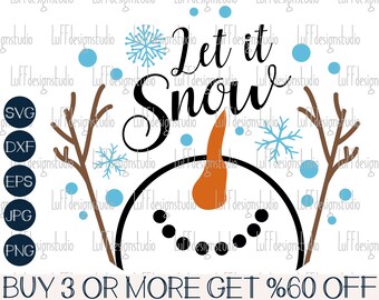Låt det snöa SVG, Ornament SVG, Snögubbe SVG, Jul Svg, Snöflinga Svg, Rolig, Vinter, Svg-filer för Cricut, Sublimeringsdesigner Nedladdningar