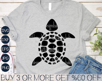 Turtle SVG, Sea Turtle Silhouette SVG, Ocean Turtle PNG, Beach Svg, Swimming Turtle, Svg Files For Cricut, Sublimation Designs Downloads