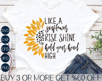 Sunflower SVG, Sunflower Clipart, Quote SVG, Summer SVG, Sunflower Png, Dxf, Svg Files For Cricut, Silhouette, Sublimation Designs Downloads