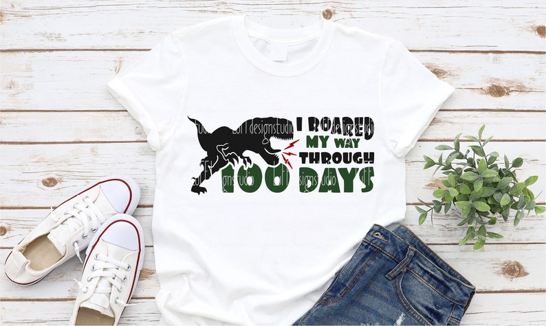 Download 100 Days of School SVG Dinosaur Teacher SVG 100th Day Dino | Etsy
