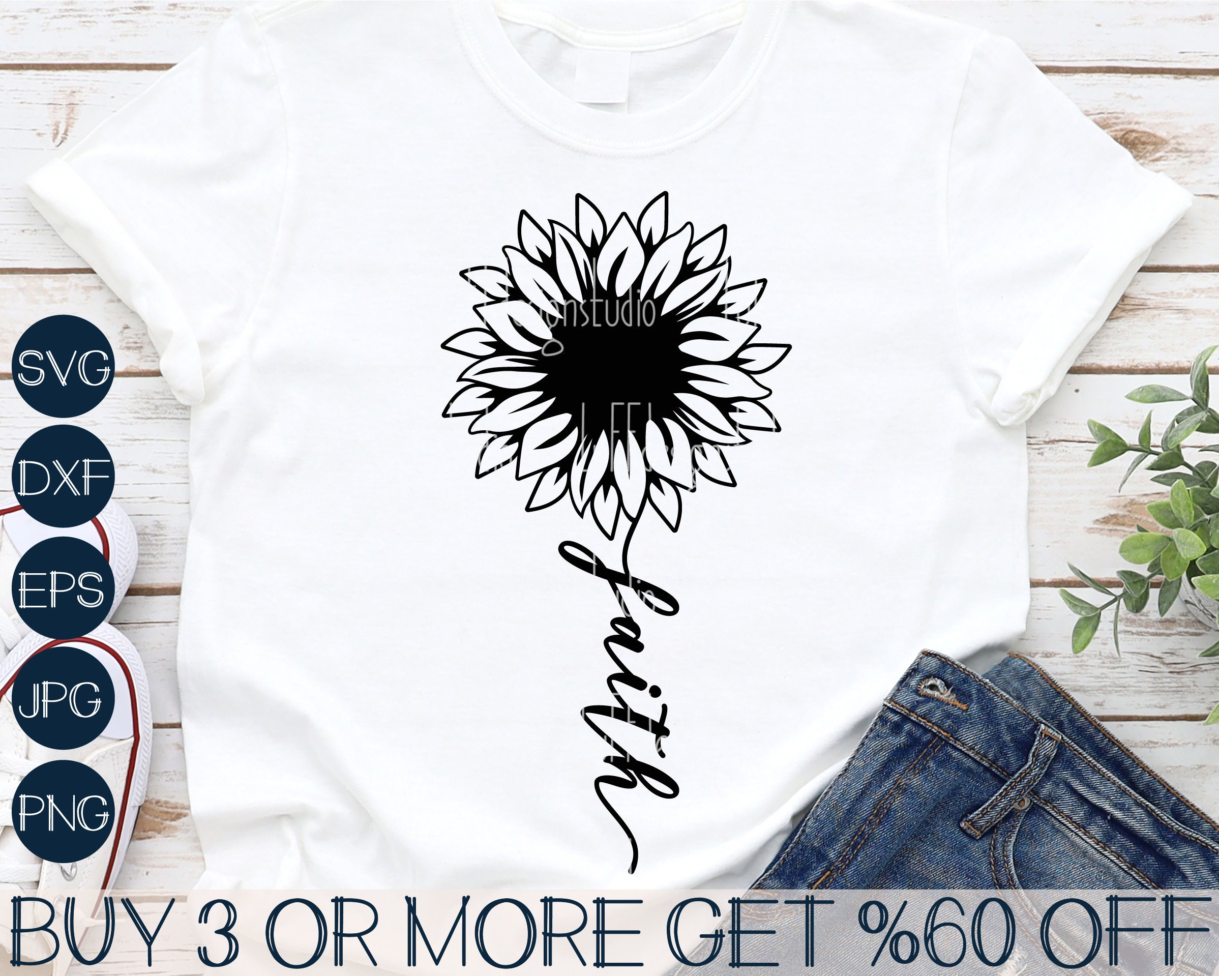 Sunflower Faith SVG