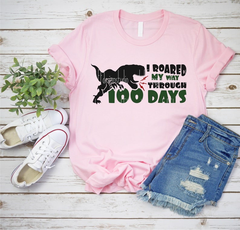 Download 100 Days of School SVG Dinosaur Teacher SVG 100th Day Dino | Etsy