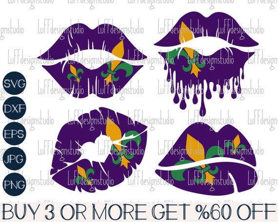 Mardi Gras SVG, Dripping Lips SVG, New Orleans SVG, Louisiana Svg, Funny Mardi Gras Shirt Svg File For Cricut, Sublimation Designs Downloads