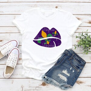 Mardi Gras SVG, Dripping Lips SVG, New Orleans SVG, Louisiana Svg, Funny Mardi Gras Shirt Svg File For Cricut, Sublimation Designs Downloads image 4