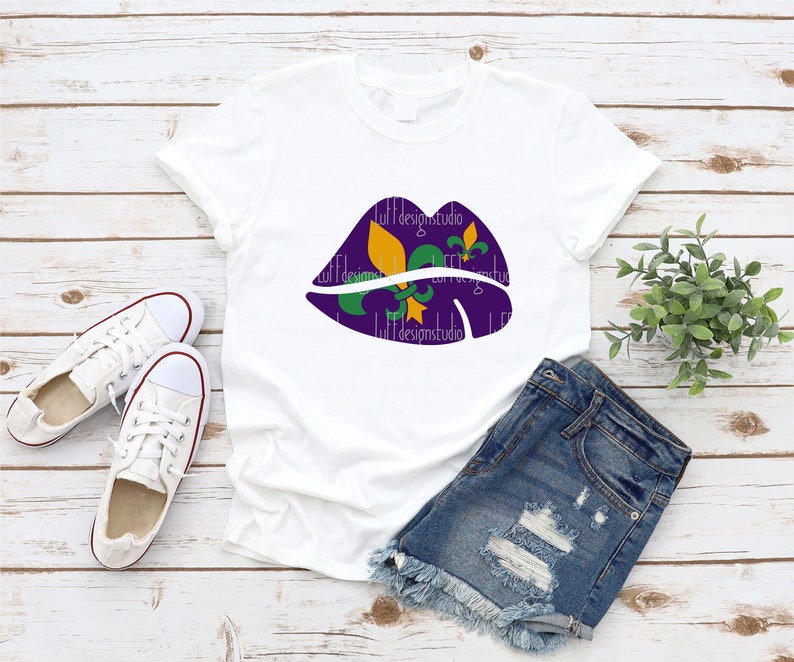 Mardi Gras SVG, Dripping Lips SVG, New Orleans SVG, Louisiana Svg, Funny Mardi Gras Shirt Svg File For Cricut, Sublimation Designs Downloads image 4