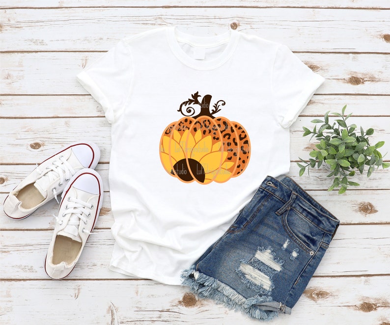 Download Leopard Pumpkin SVG Sunflower SVG Fall Svg Halloween Svg ...
