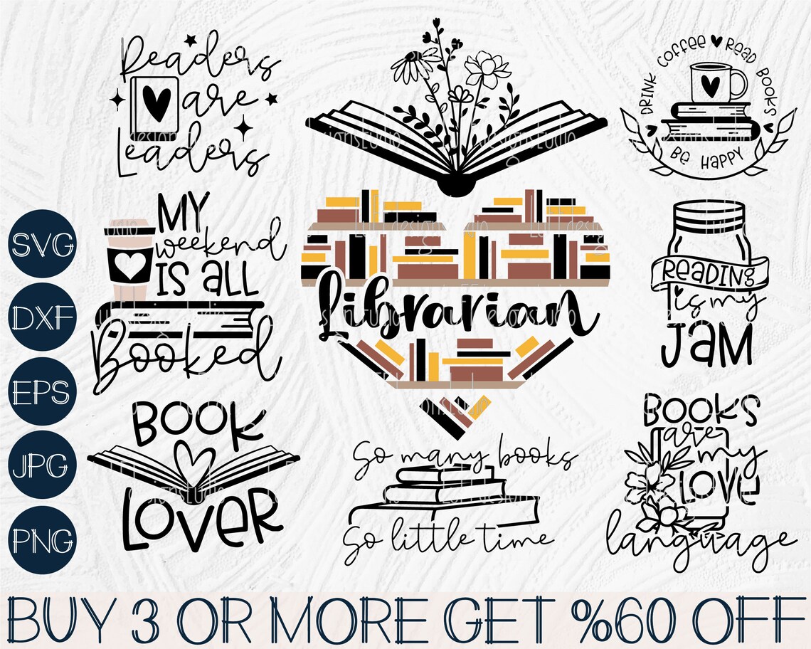 Reading SVG, Bookworm SVG, Book Lover SVG, Back to School Svg ...
