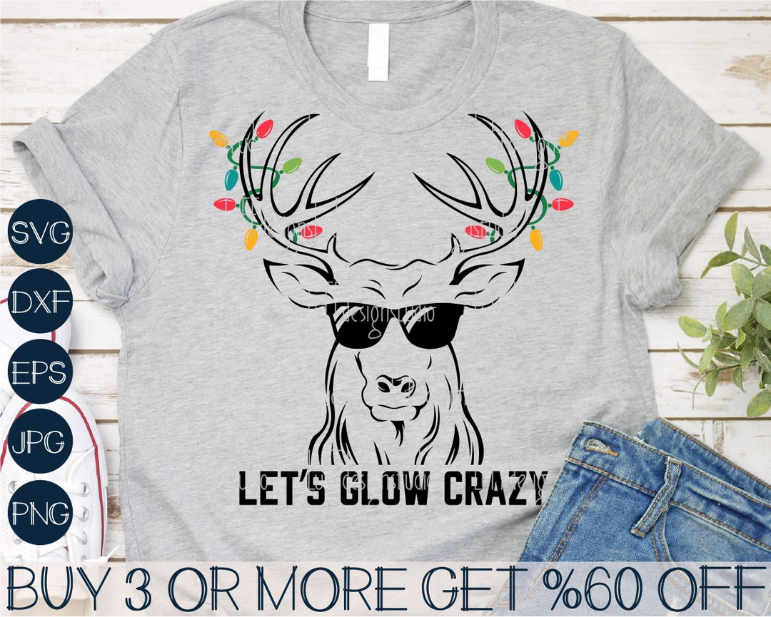 Reindeer SVG, Christmas Lights SVG, Sunglasses SVG, Reindeer Face Svg ...