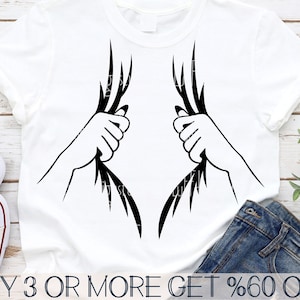 Super-héros femme SVG, SVG de chemise ouverte, costume à langer de fille, chemise déchirable, fichiers pour Cricut, Silhouette, téléchargements de dessins par sublimation