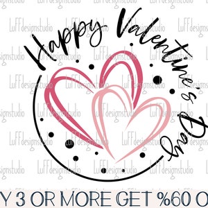Feliz día de San Valentín SVG, corazones de San Valentín SVG, corazones combinados PNG, Svg populares, Svg de amor, archivos para Cricut, descargas de diseños de sublimación