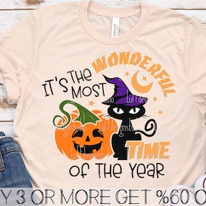 Drôle Halloween SVG, SVG de la plus belle période de l'année, chat noir SVG, citrouille Png, fichiers Svg pour Cricut, téléchargements de dessins par sublimation
