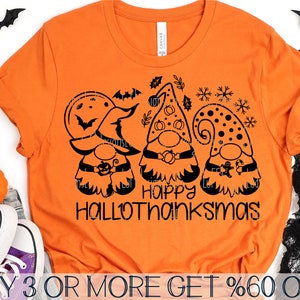 Happy Hallothanksmas SVG, Christmas Svg, Gnome SVG, Halloween SVG, Thanksgiving Svg, Png, Svg File for Cricut, Sublimation Designs Downloads