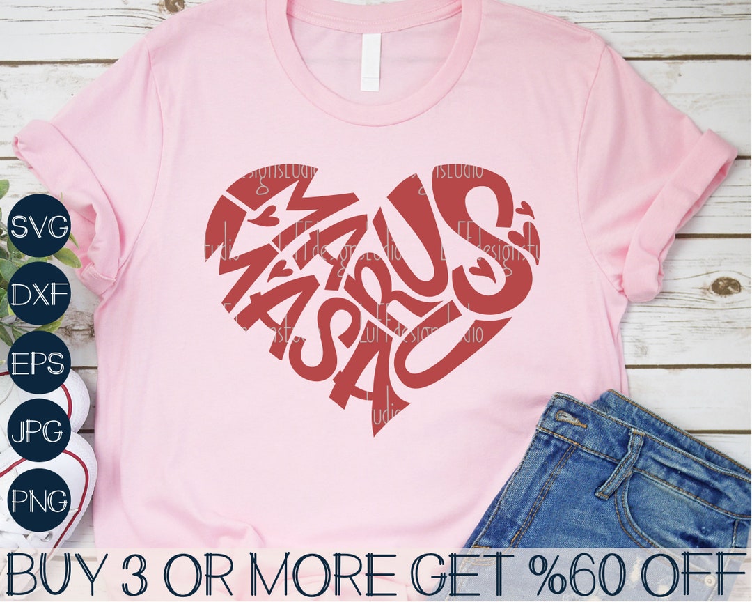 Mamasaurus SVG, Funny Mothers Day SVG, Mom Heart SVG, Funny Mom Shirt
