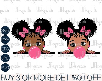Peek A Boo SVG, Afro Girl SVG, Unicorn SVG, Black Girl Svg, Melanin Svg, Clipart, Png, Svg Files For Cricut, Sublimation Designs Downloads