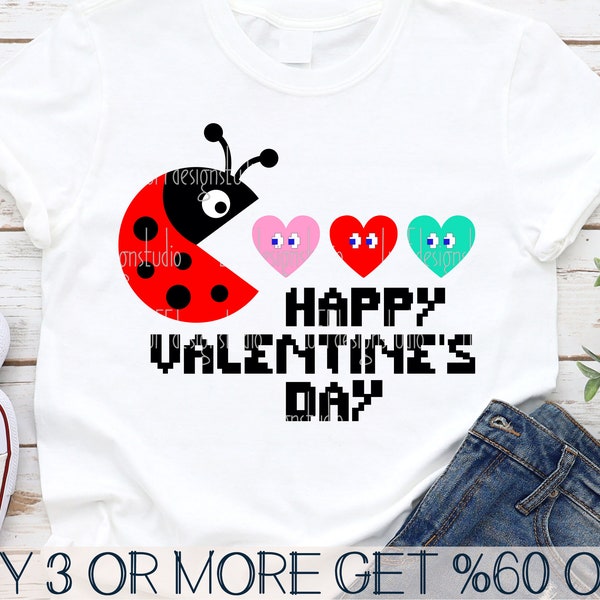 Happy Valentines Day SVG, Ladybug SVG, Funny Valentines Day Svg, Valentine Boys Kids Png, Files For Cricut, Sublimation Designs Downloads