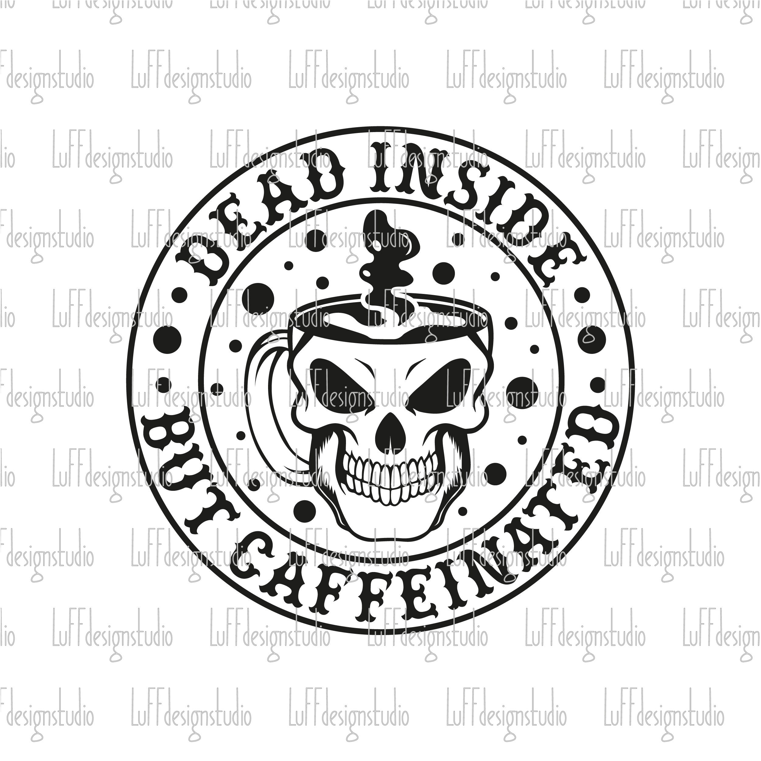 Dead Inside Cafeïnehoudende SVG Funny Halloween SVG België