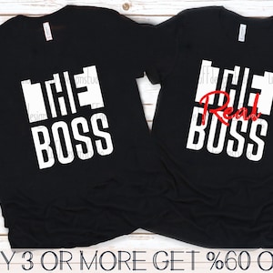 The Real Boss SVG, stellen SVG, grappige Valentijnsdag bijpassende shirt SVG, de heer en mevrouw Svg, Svg-bestanden Cricut, sublimatie ontwerpen downloads