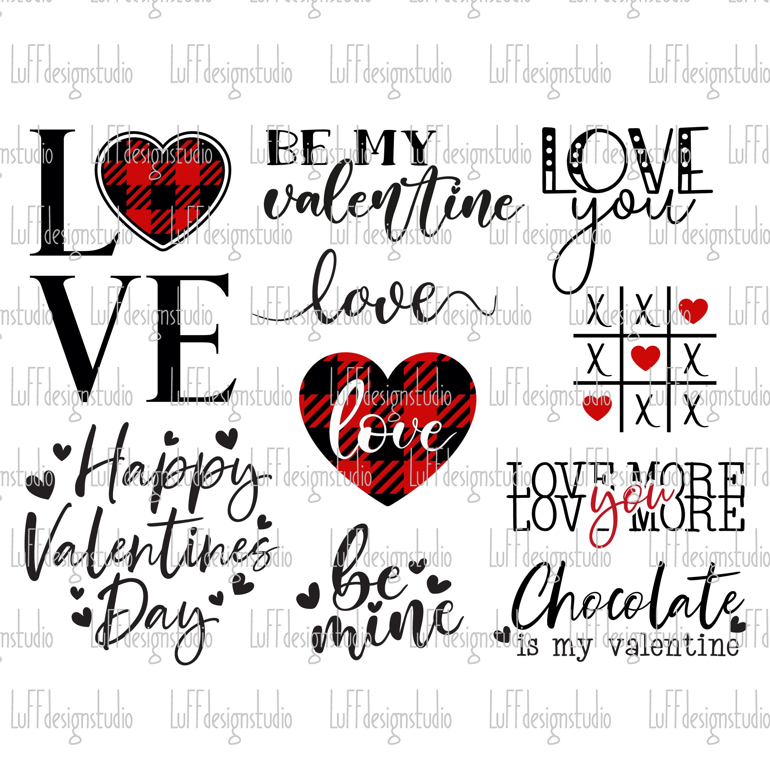 Valentines Day SVG Bundle Be Mine SVG Love SVG Buffalo - Etsy