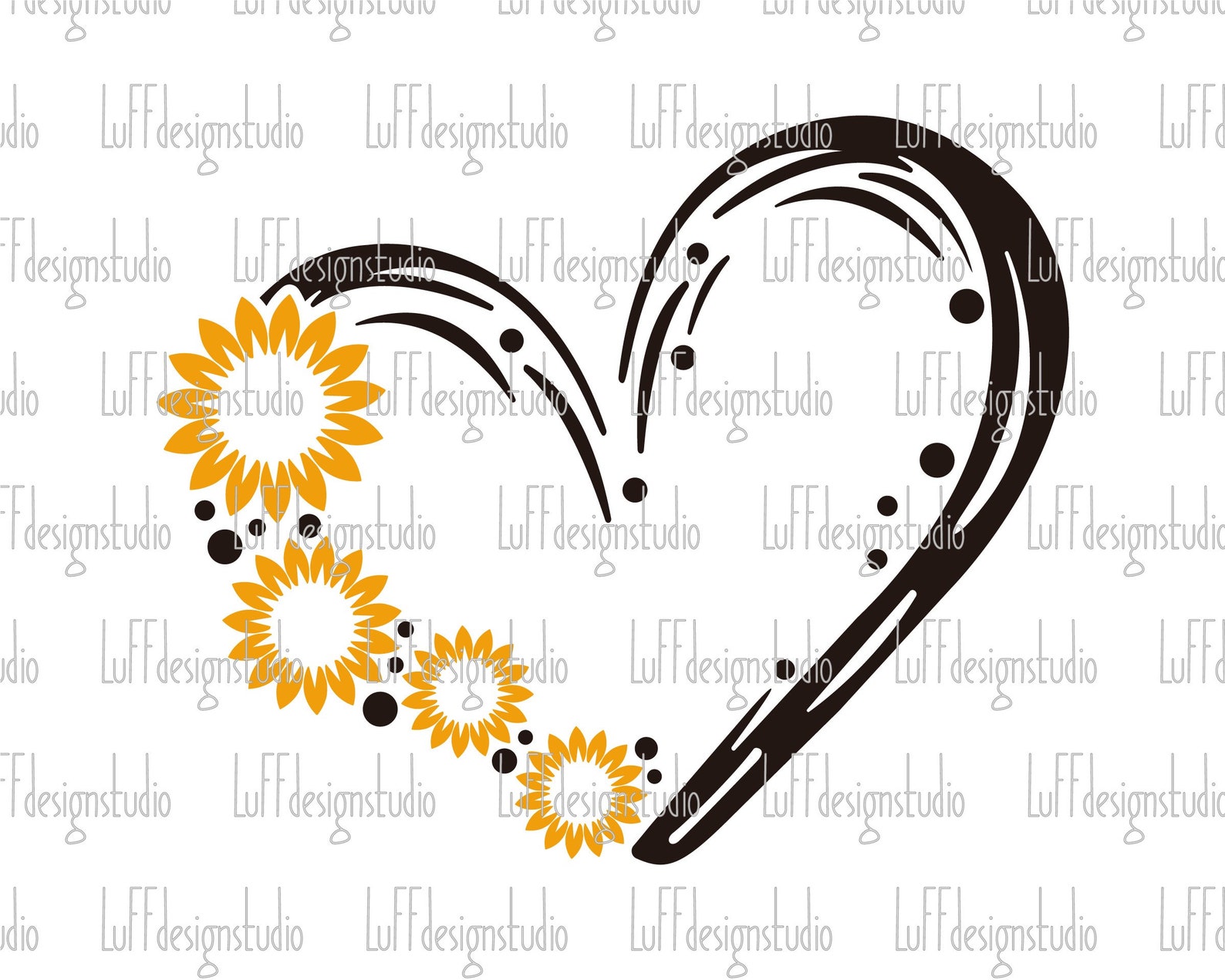 Free Free 264 Sunflower Heart Svg SVG PNG EPS DXF File