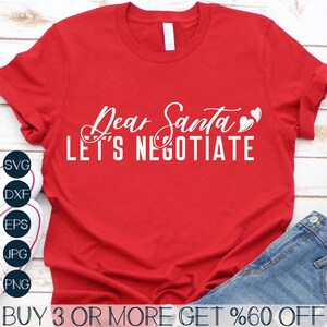 Caro Babbo Natale, negoziamo SVG, SVG di Natale divertente, SVG di proverbio di Natale, PNG popolare, file per Cricut, download di disegni per sublimazione
